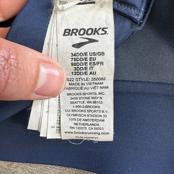 Brooks Interlace Sports Bra Blue 34DD - Picture 4 of 5